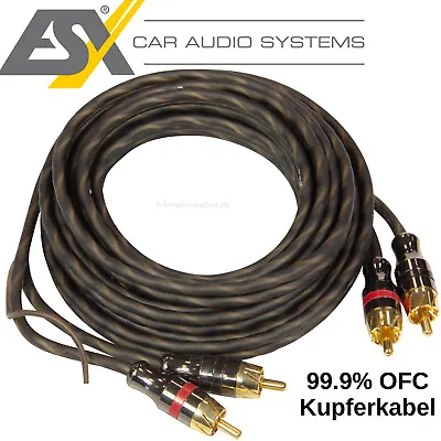 Kaufen ESX OFC Kupfer Stereo Cinchkabel 3m High End 2-Kanal-Audio-Kabel 300cm DSC3 • 15.90€