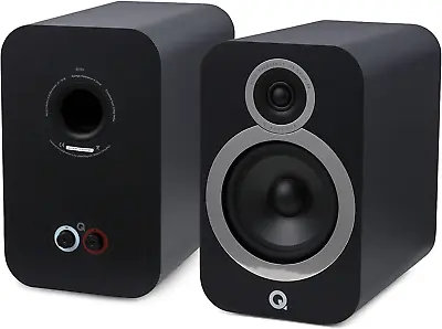 Kaufen Q Acoustics 3030i Bücherregal-Lautsprecher Paar Carbonschwarz - Mit 2-Wege-Reflex • 408.55€