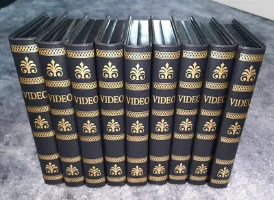 Kaufen 9 Leere VHS- Hüllen, Leerkassetten / Videokassetten- Boxen, Buch-Optik * Schwarz • 9€