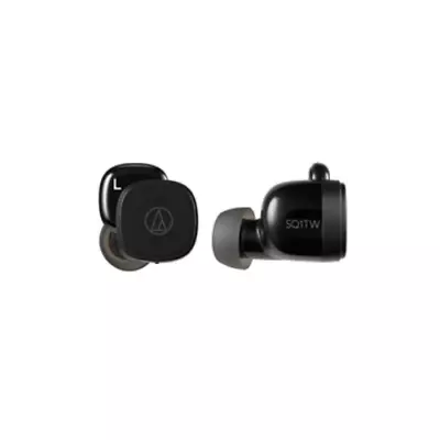 Kaufen Audio Technica ATH-SQ1TW Schwarz Echt Drahtlos Bluetooth Kopfhörer Ohrhörer • 48.42€