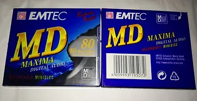 Kaufen 2x EMTEC MD Maxima 80 MD Minidisk Minidisc - NEU & OVP Sealed • 15€
