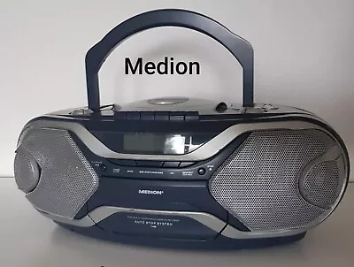 Kaufen Medion MP3 Kassette MC Radio USB CD Stereoanlage Kompaktanlage Musikanlage Blau • 4.99€