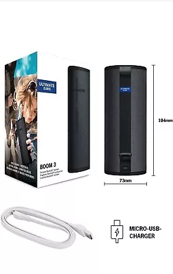 Kaufen Ultimate Ohrenausleger 3 Tragbarer Bluetooth Lautsprecher Wasserdicht Tiefe Basis - Schwarz • 138.33€