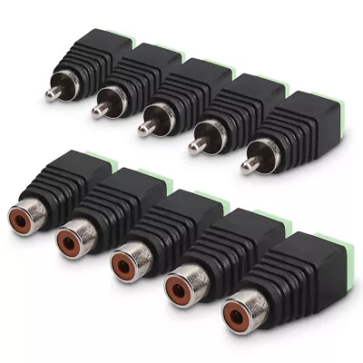 Kaufen 5x RCA Stecker Adapter Set Verbinder Kabel Auf Cinch Anschluss Cinch Buchse • 7.99€