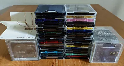 Kaufen 60x  Minidiscs (bespielt) MD's Sony /Maxell/ TDK Etc. Mit 2 MD Boxen • 5.50€