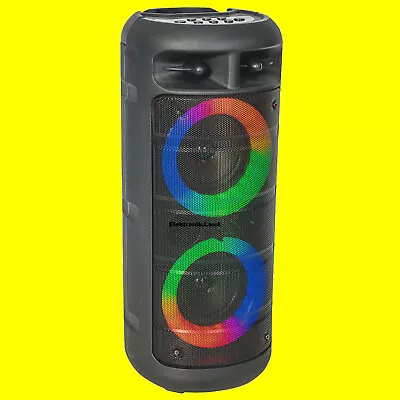 Kaufen Soundbox Musikanlage LED-Effekt Lautsprecher-Box 200W Inkl.Akku 2,4 Ah ALFA-2600 • 79.95€