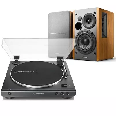 Kaufen Audio-Technica AT-LP60X Plattenspieler + Edifier R1280DB Ahorn Bluetooth Lautsprecher • 271.31€