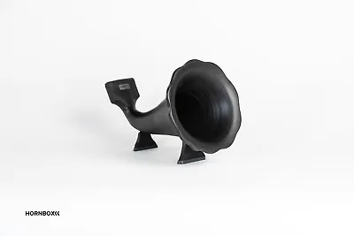 Kaufen HORNBOX • Handgemachtes Keramik Grammofon Für Smartphone • BLACK Wave • 89€