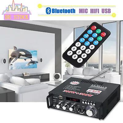 Kaufen Digital Stereo Verstärker Bluetooth HIFI Audio Power Amplifier USB FM SD 600W • 21.99€