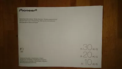 Kaufen Pioneer  A-30 / A-20 / A-10  Bedienungsanleitung Operating Instuctions Manual • 2€