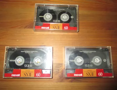Kaufen 3 X Maxell SX II 60 Type II  Musik Audi Kassetten Cassette Als Leerkassetten II • 15€