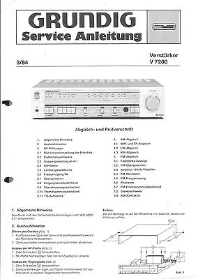 Kaufen Grundig Original Service Manual Für V 7200 • 8.40€