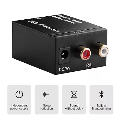 Kaufen Digital Optisch Zu Analog Koaxial Audio Konverter Wandler Toslink RCA R/L 3.5mm • 9.33€