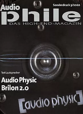 Kaufen Audio Physic Brilon 2.0 Test Im Sonderdruck Audiophile 2002 3/02 Lautsprecher  • 16.90€