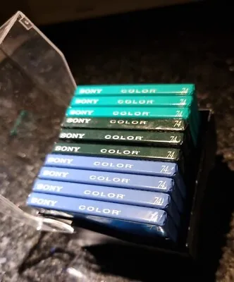 Kaufen 10 Mini Disc Case Sony MD 74 Color  Neu Ovp. Mit Box  • 64€