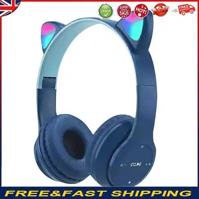 Kaufen # Gaming Headset Katzenohr Over-Ear Headsets Stereo Bass Für PC Telefon (dunkelblau) • 15.21€