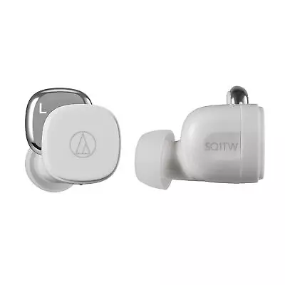 Kaufen Kopfhörer Audio-Technica ATH-SQ1TW Kabellos InEar Bluetooth PU-Leder Weiß DEFEKT • 1€