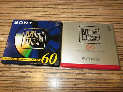 Kaufen 2 Sony 60  Minidisc  MD   + Hüllen  + Folie (60)    Rare • 29.99€