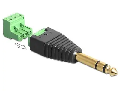 Kaufen Adapter Terminalblock 2 Teilig - Klinkenstecker 6,35mm 3 Pin Stereo Schraubbar • 5.56€