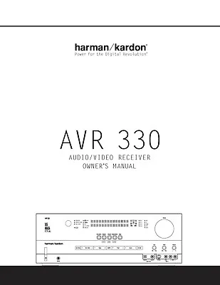 Kaufen Bedienungsanleitung-Operating Instructions Für Harman Kardon AVR 330  • 13€