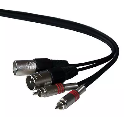 Kaufen Ibiza Audio-Adapterkabel 1,5 Meter XLR Male Auf 2x Cinch Metallstecker • 9.99€