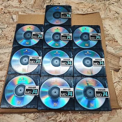Kaufen 10x  Mini Disk Color Recordable Mini Disc MAXELL MDs 74 Vom Händler MD MiniDisc • 44.71€