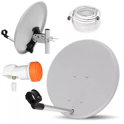 Kaufen Digitale Mini SAT Anlage 40cm Satelliten Spiegel + Kabel + TechniSat Single LNB • 24.90€