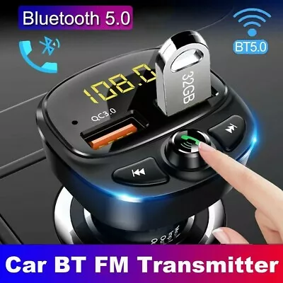 Kaufen Bluetooth 5.0 Fm Transmitter Auto Radio Adapter Freisprecheinrichtung Kfz-kit • 12.99€