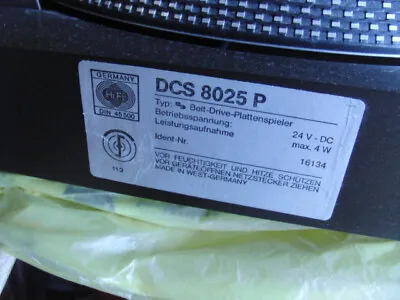 Kaufen Plattenspieler DCS 8025 P, Für HiFi-Midi-Stereoanlage Von Schneider • 60€