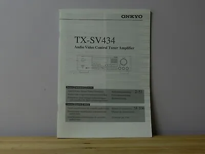 Kaufen Onkyo TX-SV434  Bedienungsanleitung • 11.90€