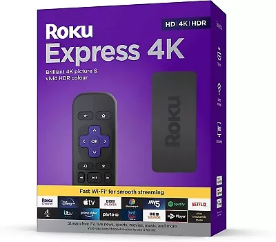 Kaufen ROKU Express 4K Streaming Media Player! HD/4K/HDR! Stream Kostenlos! UK LAGER! NEU! • 50.75€