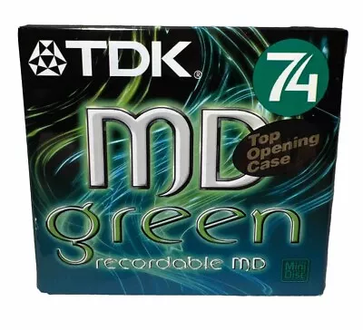 Kaufen TDK | MD GREEN 74 | MD-C74GEB| Mini Disc Recordable MD Minidisc TV-Audio  | NEU • 6.99€
