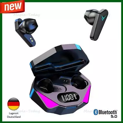 Kaufen Neu Gaming Bluetooth Kopfhörer TWS X15 Wireless In-Ear-Kopfhörer Mit Ladebox DE • 11.53€