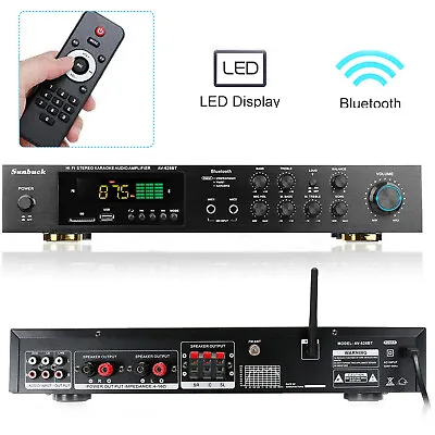 Kaufen 600W HiFi Verstärker Bluetooth 5 Kanal Stereo Digital Audio Endstufe FM USB • 60€