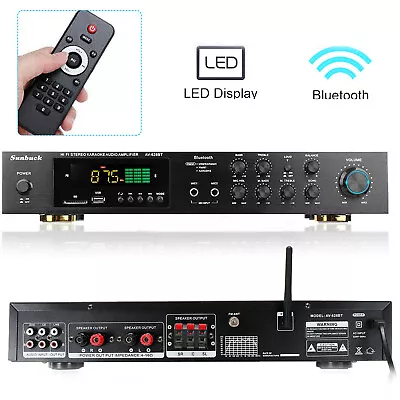 Kaufen HiFi Verstärker 5 Kanal Digital FM USB Stereo Amplifier Bluetooth Vollverstärker • 76€