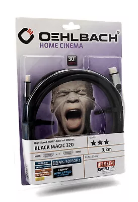 Kaufen Oehlbach Black Magic 320 High Speed HDMI Kabel 3,2m FullHD UHD 4K Ethernet 440 • 49.95€