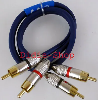 Kaufen Cinch Audio Kabel High End 0,5m Hifi 99,99% Kupfer Neu Cinchkabel Blau Cinch DB • 8€