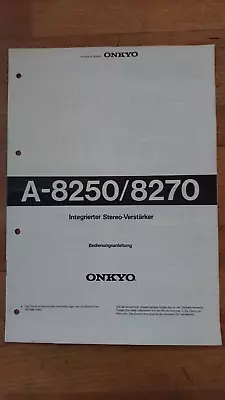 Kaufen Onkyo A-8250 / 8270  Bedienungsanleitung Operating Instuctions Manual • 2€