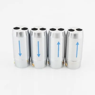Kaufen 4pcs Aluminium HiFi Audio Lautsprecher Kabel RCA Cinch Kabel Pants Y Splitter • 10.71€