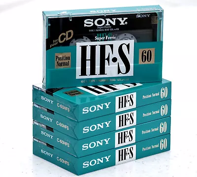 Kaufen 5 Pcs SONY HF-S 60 Type I Normal C60 MC Audio Cassette Tape's Neu/ovp/sealed!! • 79.90€