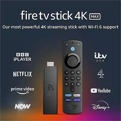 Kaufen Amazon Fire Stick 4K Max TV Stick Ultra HD Streaming Stick Alexa Sprachfernbedienung • 73.12€