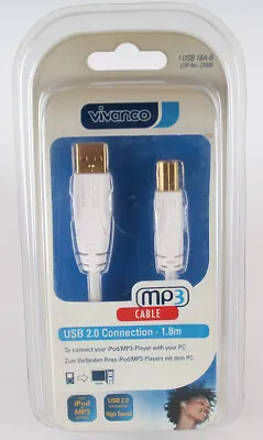 Kaufen Vivanco MP3 USB Verbindung USB A Stecker USB B Stecker 1,8m VERBINDUNGSKABEL  • 7.95€