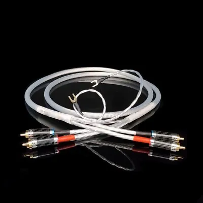 Kaufen Phono Kabel Mit Masse-Schuhen Phono Cable High End 2x RCA With Gnd Cable Lugs • 65.45€