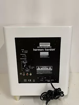 Kaufen Harman Kardon HKTS 210SUB/230 Aktiv-Subwoofer Lautsprecher Bass Weiß • 145€