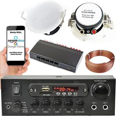 Kaufen Bluetooth Decken Musik Kits Pro Amp & Low Profile Lautsprecher Stereo HiFi Sound • 156.07€