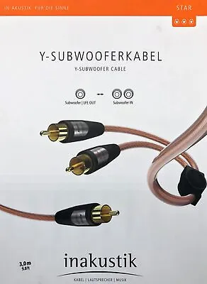 Kaufen Inakustik Star Y-Subwooferkabel 3,0 M Vergoldet, UVP 21,99 € • 14.99€