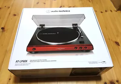 Kaufen AT-LP60X Audio-Technica Automatisch Riementrieb Plattenspieler Rot Farbe • 225.09€