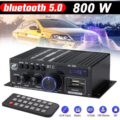 Kaufen Bluetooth Verstärker HiFi Power Audio Stereo Vollverstärker Dual Kanal Amplifier • 23.98€