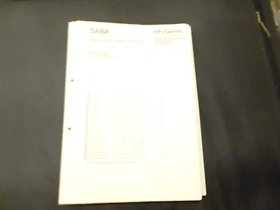 Kaufen Original Service Manual SABA Ultra Hifi Proffesional 9240 Electronic • 10.90€