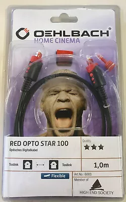 Kaufen Oehlbach! Red Opto Star 100 Rot/schwarz 1,0m (6003) Toslink - Optisches Kabel## • 24.99€